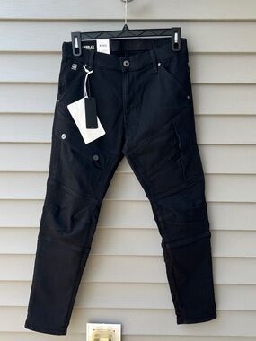 G-Star RAW Airblaze 3D Skinny Jeans 31x30 Black Slim Stretch Moto Biker Denim